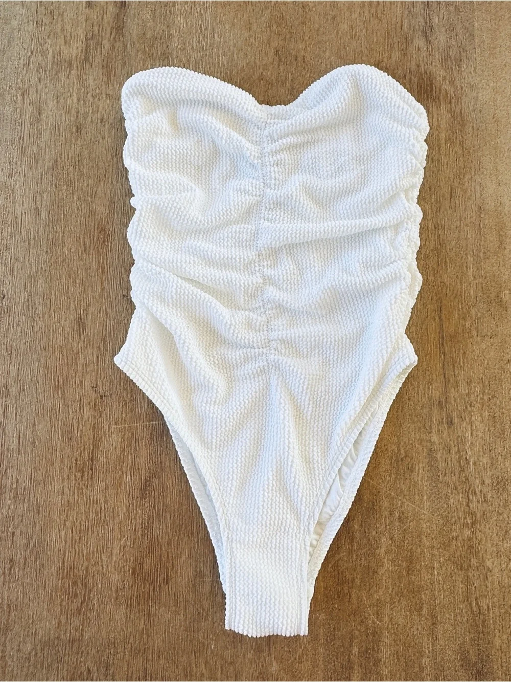 MILLY Textured Ruched One Piece Swimsuit.  New with tahs